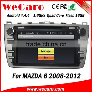 Wecaro in Dash Touch Screen Android 4.4.4 Car Gps Navigation Dvd Player for Mazda 6 Car Audio System 2008 -2012 thumbnail-4