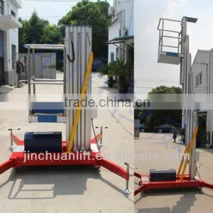 New Arrival Hydraulic Mobile Portable Single Mast Aluminum Alloy Lift Platform thumbnail-1