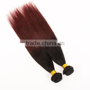 Peruvian Hair Weave Peruvian Ombre Hair Black and Red Ombre Hair Cheap Ombre Hair Extension thumbnail-6