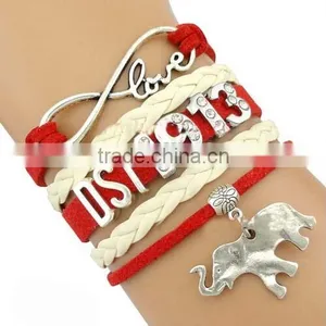 Infinity Love Delta Sigma Theta 1913 Wrap Leather Bracelet DST Gift for Members Custom Any Themes Bracelet thumbnail-1
