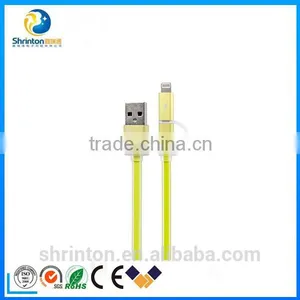 Remax 2 In1 Led USB Data Cable Fast Charging Cable for Iphone and Samsung thumbnail-4