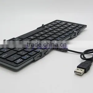 Universial Mini Portable Folding Auminum Wireless Foldable Bluetooth Keyboard for IOS Andriod Windows PC Tablets thumbnail-5