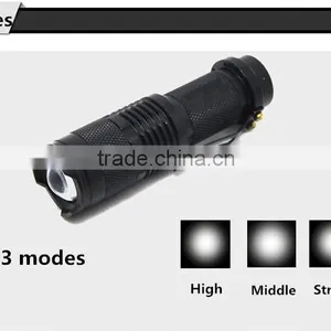 (130316) Promotional Customized Logo Mini Pocket AA Batteries Flashlights With 3 Modes thumbnail-2