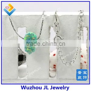 New Arrival Wholesale 925 Sterling Silver Bamboo Chain Hamsa Opal Necklace thumbnail-1
