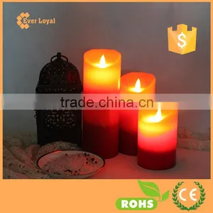 3-Layer Colorful Flameless Moving Wick LED Candle Battery Operated Flickering Flame Candle thumbnail-2