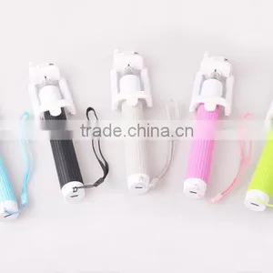 Newest Product 2016 Wholesale Mini Foldable Bluetooth Selfie Stick With Cable thumbnail-5
