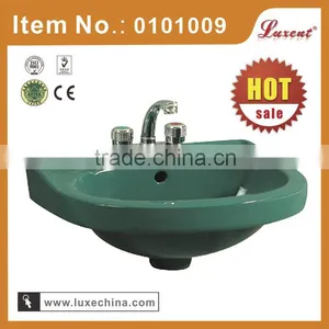 Enamel Dark Green Ceramic Washing Basin thumbnail-1