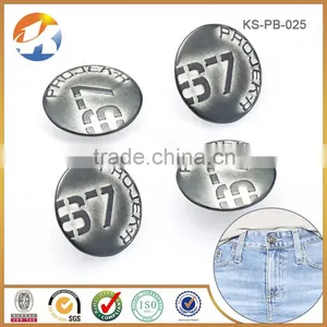 Cheaper Embossed Logo Custom Made Clothing Button thumbnail-3