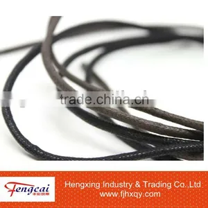 3mm Brown Waxed Cotton Shoelace for Boots thumbnail-1