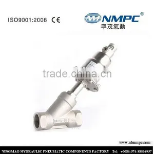 Pneumatically Operated Polished Actuator Stainless Steel 316l Angle Seat Valve thumbnail-1