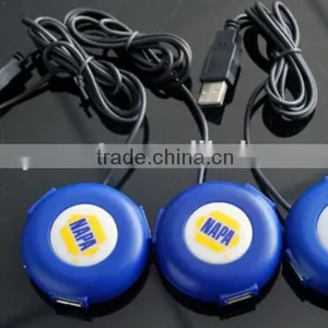 Promotional Gift Computer Round Shape 3 Port Usb Hub With Website Button thumbnail-5