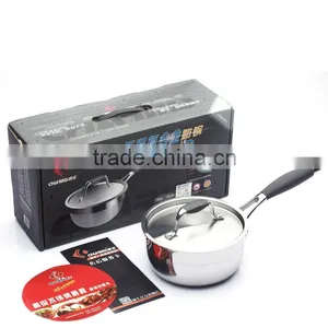 Tri-Ply Stainless Steel Milk Pan With Cover thumbnail-3