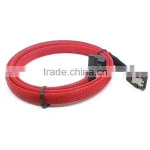 Sata Data Cable 7 Pin 90 Degree Mesh Grid Cover thumbnail-1