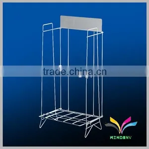Made in China Hot Sale High Quality Fancy Durable Attractive Metal Wire Magazine Rack Metal Decorative Desk Shelf thumbnail-5