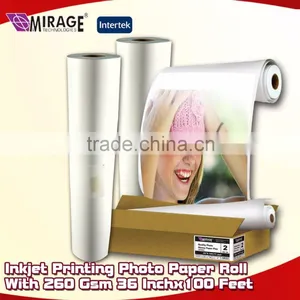 Inkjet Printing Photo Paper Roll With 260 Gsm 36 Inchx100 Feet thumbnail-1