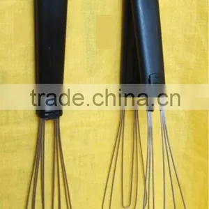 High Quantity Stainless Steel Egg Beater Whisk With Big Black Plastic Handle Whisk thumbnail-1