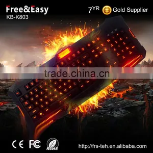 Hot Sale Ergonomic Multimedia Wired Led Game Keyboard for Desktop thumbnail-6