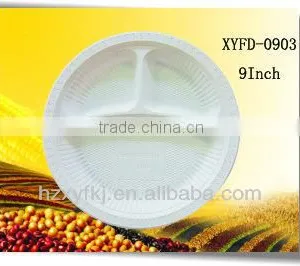 Biodegradable Disposable Tableware Eco-friendly 9 Inch 3 Compartments thumbnail-1