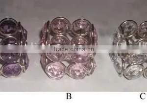 Napkin Ring, Beaded Napkin Ring, Crystal Napkin Ring thumbnail-1