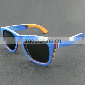 2015 New Design Green Maple Ecycled Skateboard Wood Sunglasses thumbnail-6
