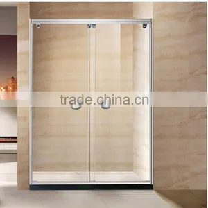 Toilet Commercial Double Sliding Shower Glass Doors D811 thumbnail-1