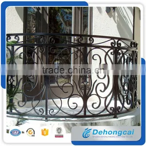 New Style Wrought Iron Bent Balcony Railings thumbnail-1