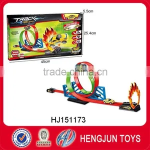 2016 Hot Wheels Stunt Track Challenge Plastic Racing Car Pullback Orbit Car Toy thumbnail-3