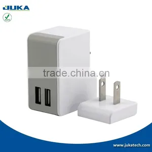 Super Fast Multiple Mobile Phone Travel Charger , 2 Slots Automatic Recognition USB Wall Charger thumbnail-1
