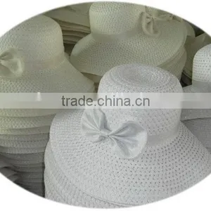 Latest Fashion Hotsale Big Brim Lady Hat Paper Straw Hat thumbnail-1