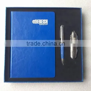 Newly Promotional Leather Loose Leaf Diarysk With Pen thumbnail-1