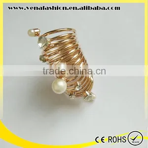 Pearl New Design Indian Ladies Gold Mid Finger Ring thumbnail-5