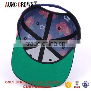 Blank Floral Snapback Hats Caps Wholesale thumbnail-5