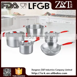 New Product Sanding Aluminum Camp Cook Set With Silicon Handle thumbnail-1