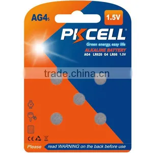 PKCELL AG4 Coin Cell Battery 1.5V AG4 LR66/177/626 Alkaline Button Cell thumbnail-3