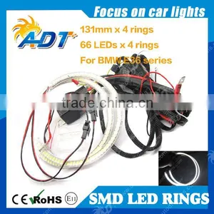 SMD Angel Eyes for BMW E46 With Projector 66SMD 131mm SMD Ring Kit Halo Rings 2 Door for BMW E36 E38 E39 E46 With Projector thumbnail-2