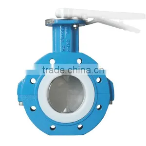 PTFE Anti-corrosion Butterfly Valve/Lining Ball Valve & Flange Chinese Manufacturer thumbnail-2