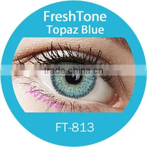 40 Color Contact Lens Freshtone Premium Topaz Blue 3 Tone Monthly Korea Colored Contact Lenses thumbnail-1