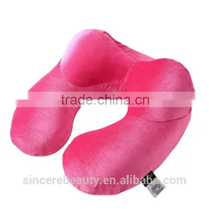 U-shape White Goose Down Portable Inflatable Travel Pillow thumbnail-5