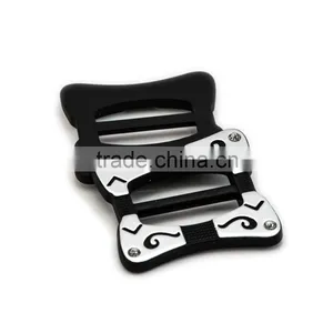 Decorative Black Plastic Rhinestone Shoe Buckles thumbnail-1