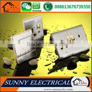 KB5 Modern British Standard Type Electric Wall Stainless Steel Switched and Socket With CE Certification thumbnail-1