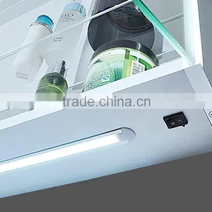 Engineering Project LED Bathroom Mirror With Backlights and Glass Storege Cabinet thumbnail-5