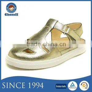 2016 Summer Beautiful Girls Closed Sandals With Gold Genuine Leather thumbnail-1