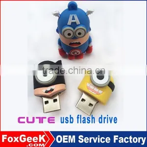 New Cartoon Character Usb Flash Drive,128mb,256mb,512mb,1GB,2GB,4GB,8GB and Even to 1tg Capacity Bulk Cheap in China thumbnail-1