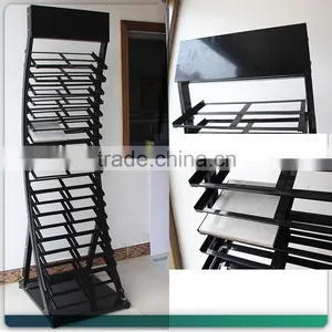 Custom Floor Metal Ceramic Tile Showroom Display Stand HSX-S0357 thumbnail-5