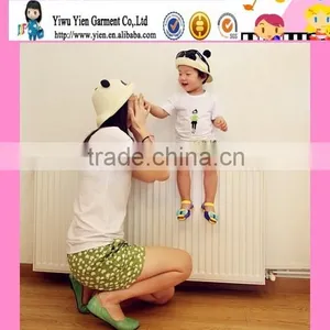 2015 Wholesale Strip Cotton Parents Children Clothes Factory Price Hot Summer Family Clothing Set thumbnail-4