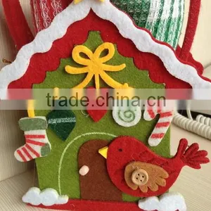 Christmas Felt Bags With Dish Towel Set Rolled Inside thumbnail-3