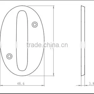Modern Manufacture Metal Door Numbers and Letters Design,Polished MIRROR Color Door Numbers thumbnail-2