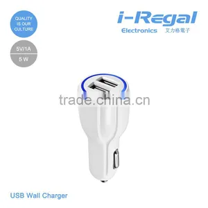 New Ring LED 2-USB Ports Car Charger thumbnail-2