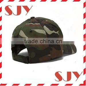 6 Panle Custom Distressed Blank Camo Hats Camo Baseball Cap thumbnail-3
