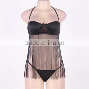 Wholesale New Fashion Transparent Babydoll Sex Pics Mini Babydoll Nightwear thumbnail-4